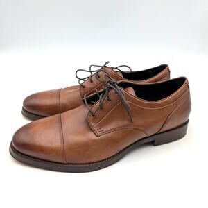 Cole Haan Carnegie Cap Toe Oxford Dress Shoes Men's Leather Brown US11.5M EU44.5